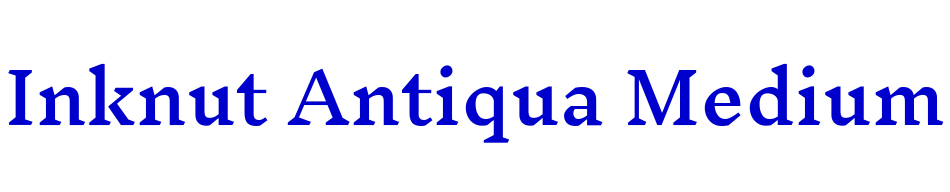 Inknut Antiqua Medium 字体